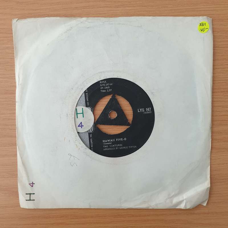 The Ventures  Hawaii Five-O - Vinyl 7" Record - Very-Good- Quality (VG-) (verygoodminus)