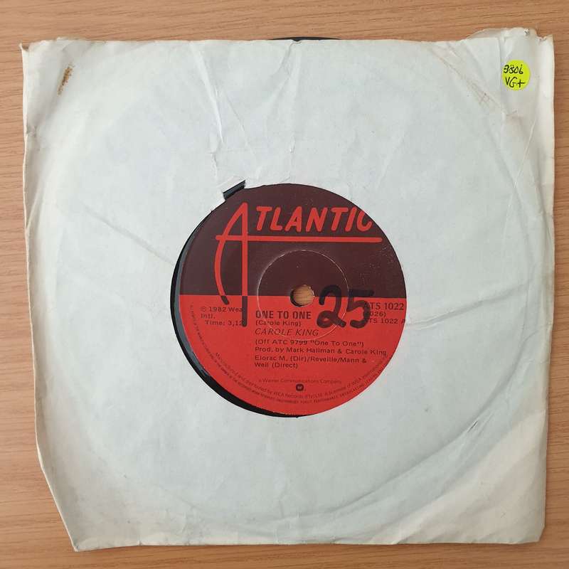 Carole King  One To One - Vinyl 7" Record - Very-Good+ Quality (VG+) (verygoodplus)