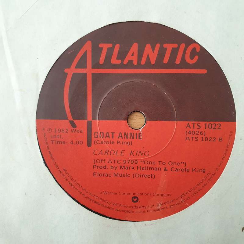 Carole King  One To One - Vinyl 7" Record - Very-Good+ Quality (VG+) (verygoodplus)