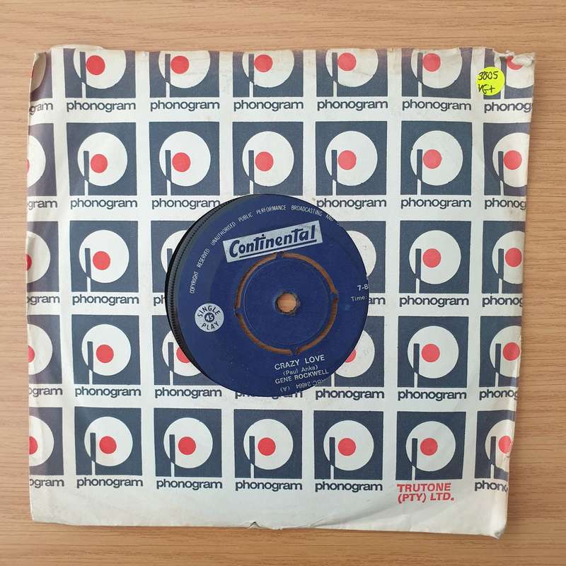 Gene Rockwell  Crazy Love - Vinyl 7" Record - Very-Good+ Quality (VG+) (verygoodplus)