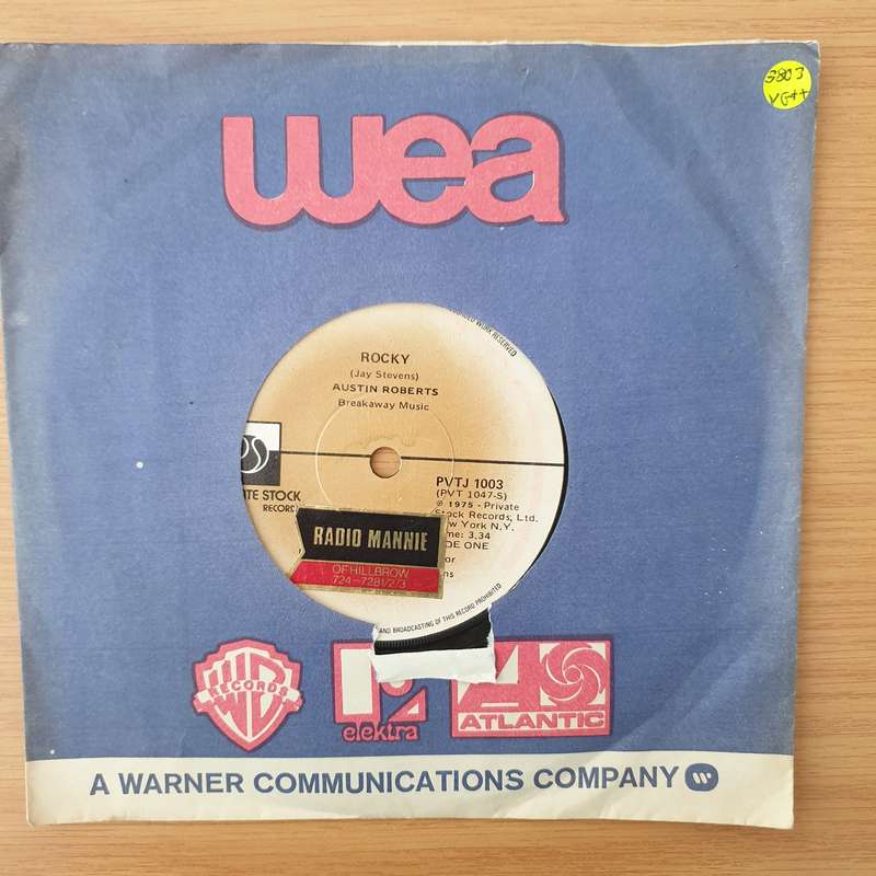 Austin Roberts  Rocky - Vinyl 7" Record - Very-Good+ Quality (VG+) (verygoodplus)