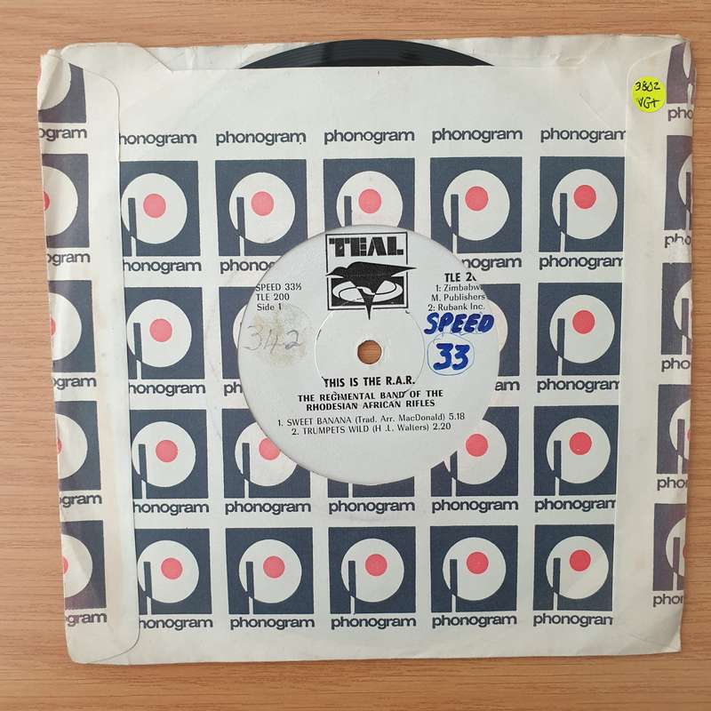 The Regimental Band Of The Rhodesian African Rifles  This Is The R.A.R. - Vinyl 7" Record - Ve...