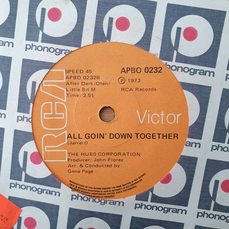 The Hues Corporation  Rock The Boat - Vinyl 7" Record - Very-Good+ Quality (VG+) (verygoodplus)