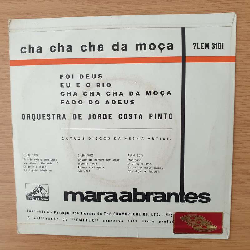 Mara Abrantes  Cha Cha Cha Da Moça - Vinyl 7" Record - Very-Good+ Quality (VG+) (verygoodplus)