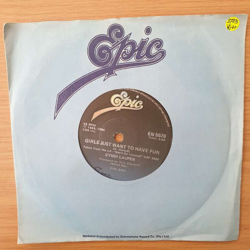 Cyndi Lauper  Girls Just Want To Have Fun - Vinyl 7" Record - Very-Good+ Quality (VG+) (verygo...