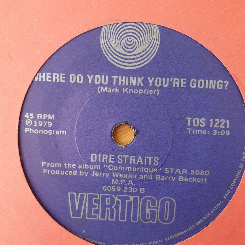 Dire Straits  Lady Writer - Vinyl 7" Record - Very-Good+ Quality (VG+) (verygoodplus)
