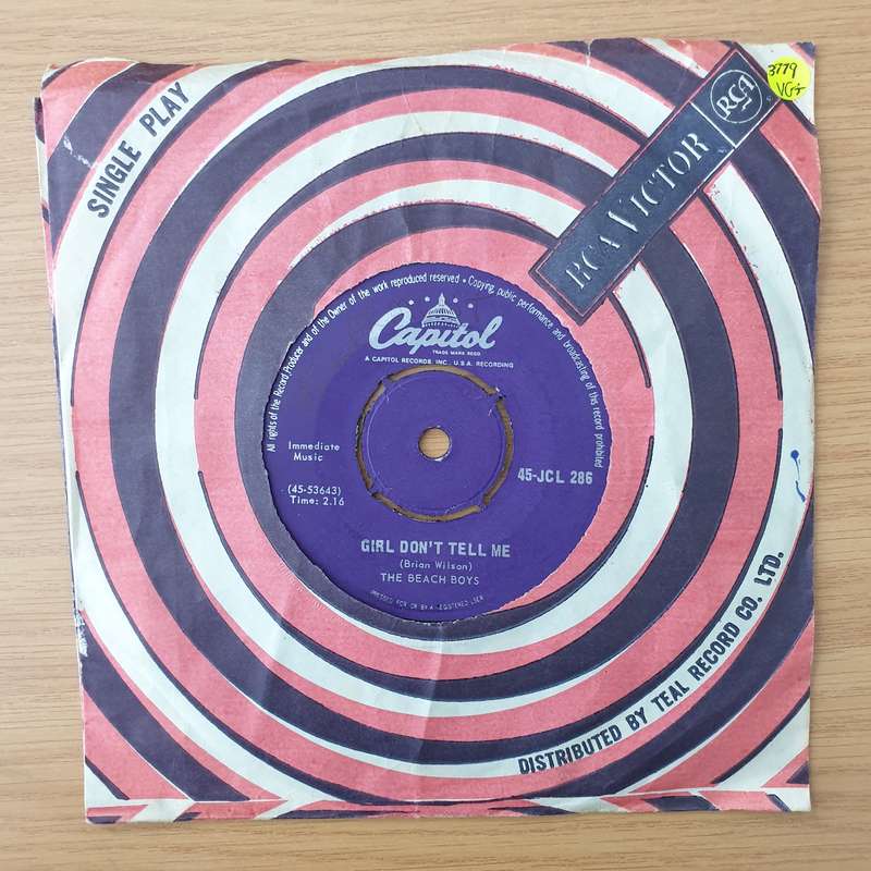The Beach Boys  Barbara Ann - Vinyl 7" Record - Very-Good+ Quality (VG+) (verygoodplus)