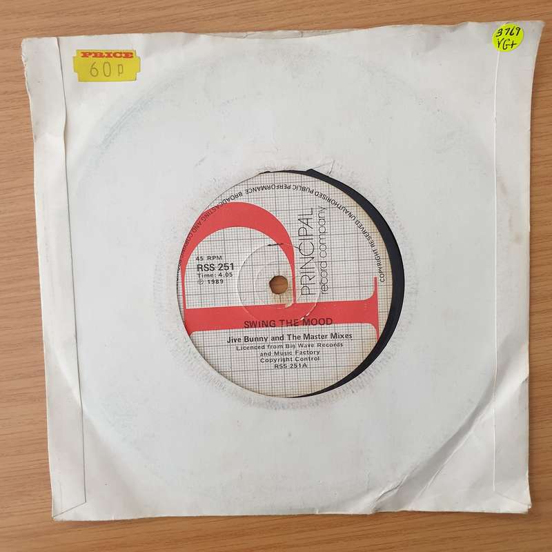 Jive Bunny And The Mastermixers  Swing The Mood - Vinyl 7" Record - Very-Good+ Quality (VG+) (...