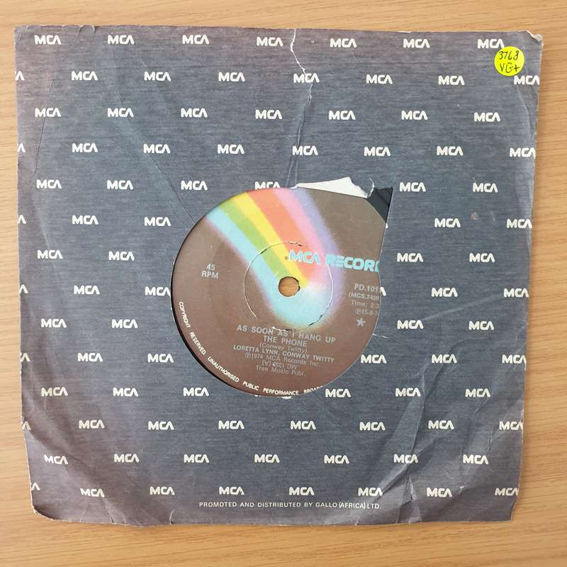 Loretta Lynn / Conway Twitty  As Soon As I Hang Up The Phone - Vinyl 7" Record - Very-Good+ Qu...