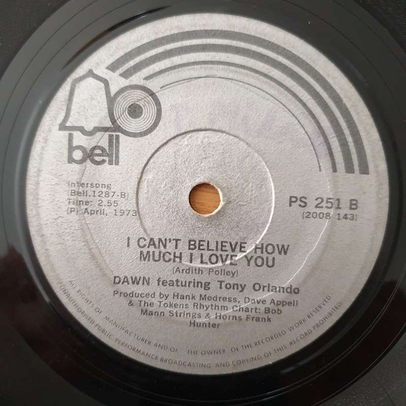 Dawn  Featuring Tony Orlando  Tie A Yellow Ribbon Round The Ole Oak Tree - Vinyl 7" Record - V...