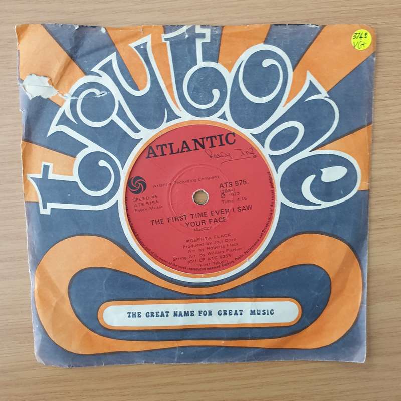 Roberta Flack  The First Time Ever I Saw Your Face - Vinyl 7" Record - Very-Good+ Quality (VG+...