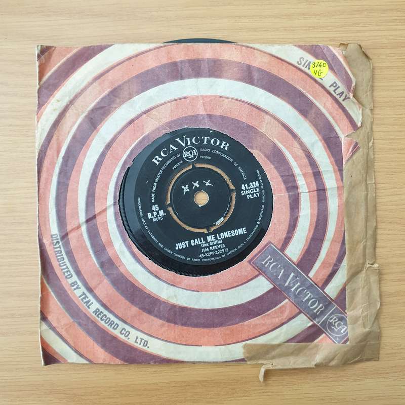 Jim Reeves  How's The World Treating You / Just Call Me Lonesome - Vinyl 7" Record - Very-Good...