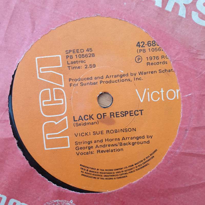 Vicki Sue Robinson  Turn The Beat Around - Vinyl 7" Record - Very-Good+ Quality (VG+) (verygoo...