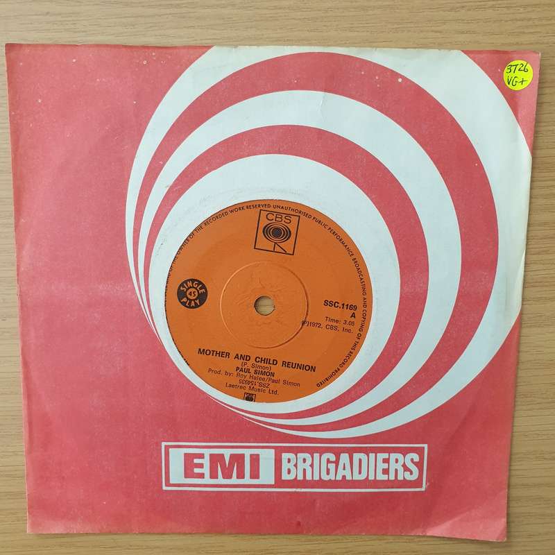 Paul Simon  Mother And Child Reunion - Vinyl 7" Record - Very-Good+ Quality (VG+) (verygoodplus)