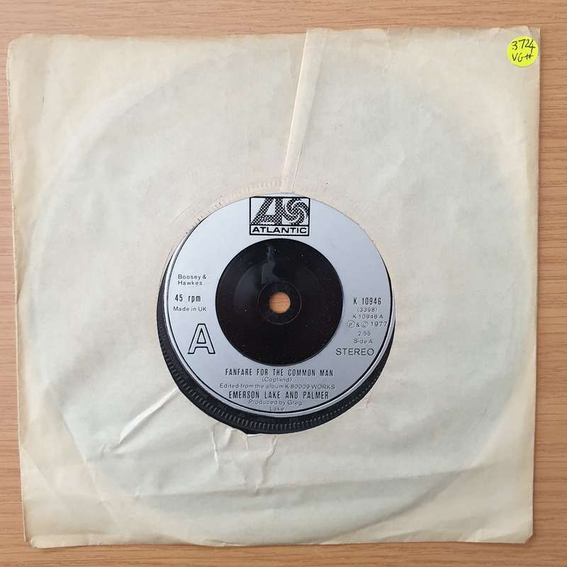 Emerson Lake And Palmer  Fanfare For The Common Man - Vinyl 7" Record - Very-Good+ Quality (VG...