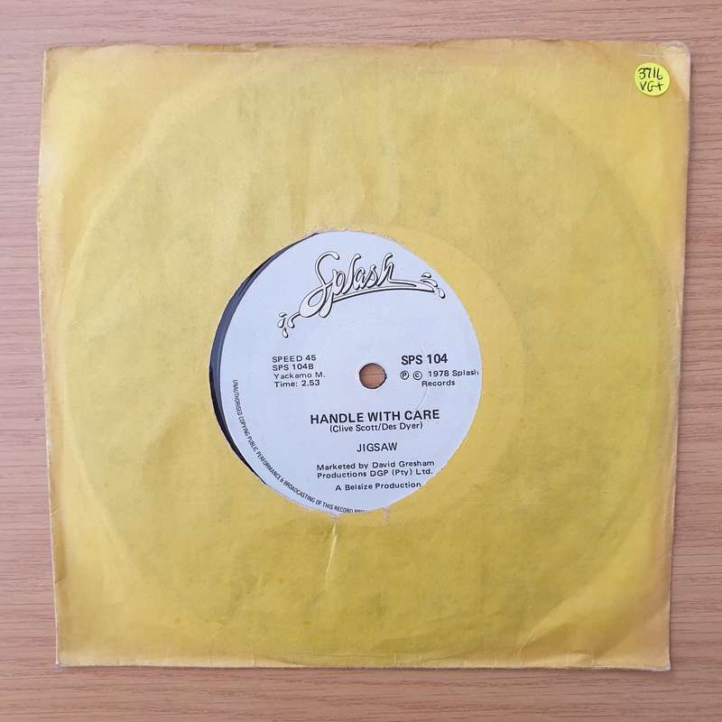 Jigsaw  Only When I'm Lonely - Vinyl 7" Record - Very-Good+ Quality (VG+) (verygoodplus)