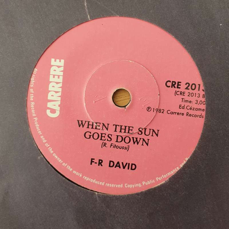 F-R David  Words - Vinyl 7" Record - Very-Good+ Quality (VG+) (verygoodplus)