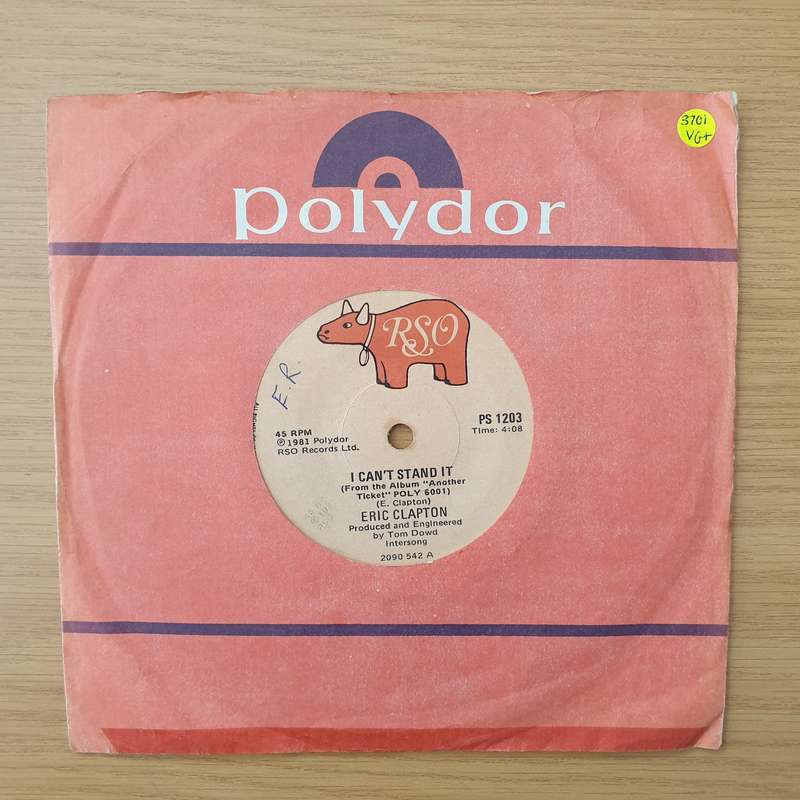 Eric Clapton  I Can't Stand It - Vinyl 7" Record - Very-Good+ Quality (VG+) (verygoodplus)