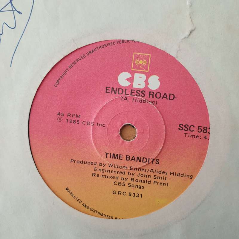 Time Bandits  Endless Road - Vinyl 7" Record - Very-Good+ Quality (VG+) (verygoodplus)