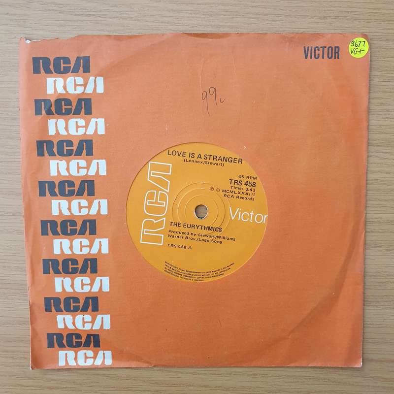 Eurythmics  Love Is A Stranger - Vinyl 7" Record - Very-Good+ Quality (VG+) (verygoodplus)