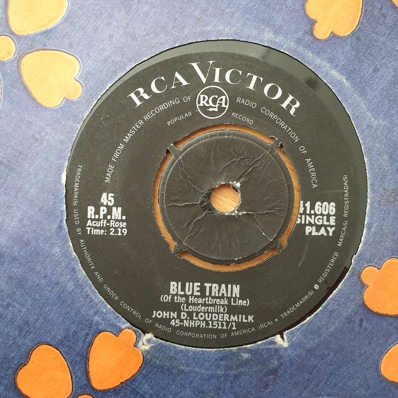 John D. Loudermilk  Blue Train (Of The Heartbreak Line) / Jimmie's Song - Vinyl 7" Record - Ve...