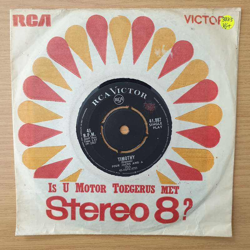 Four Jacks And A Jill  Timothy - Vinyl 7" Record - Very-Good+ Quality (VG+) (verygoodplus)