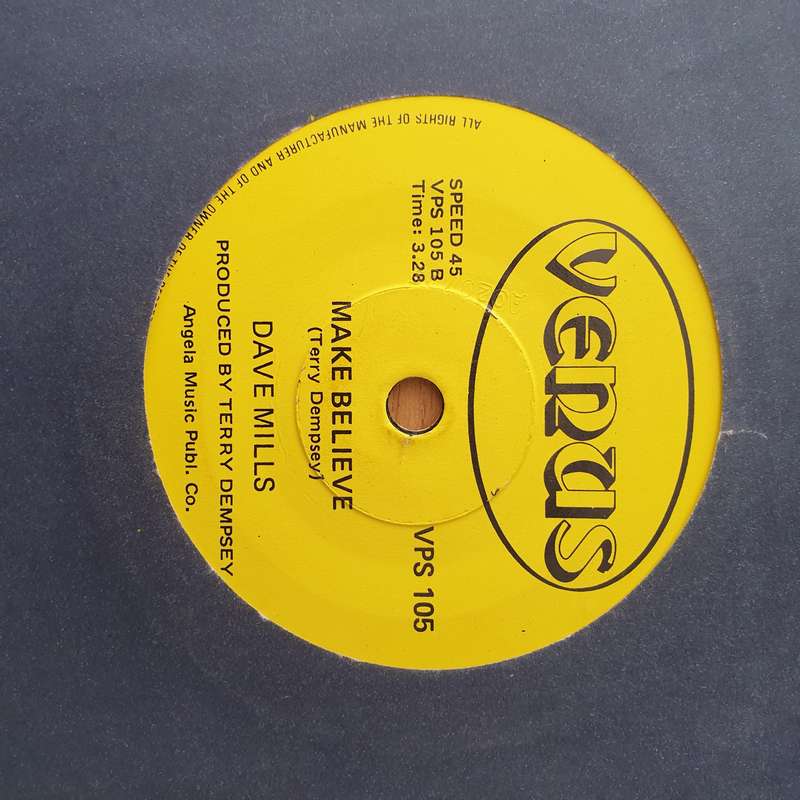 Dave Mills  Love Is A Beautiful Song / Make Believe - Vinyl 7" Record (VG+)