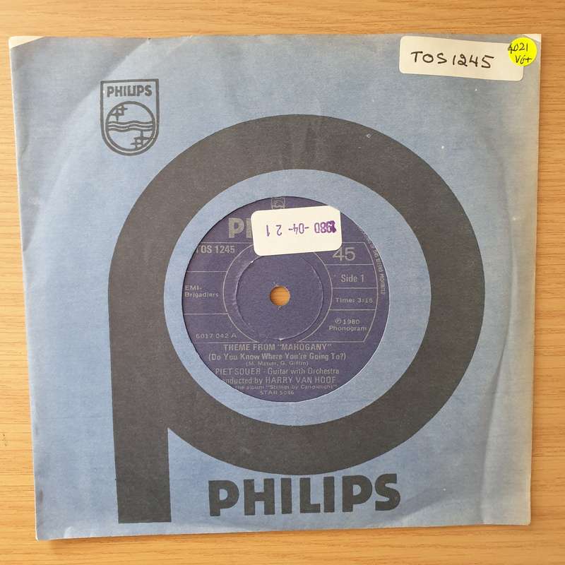 Piet Souer / Harry van Hoof  Theme From "Mahogany" - Vinyl 7" Record - Very-Good+ Quality (VG+...