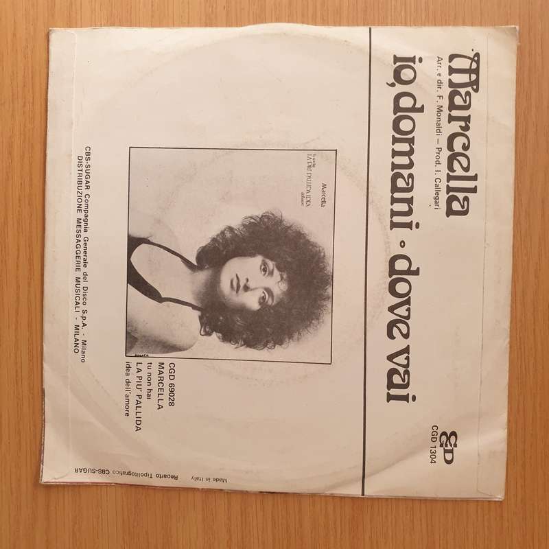 Marcella  Io, Domani - Vinyl 7" Record - Very-Good+ Quality (VG+) (verygoodplus)