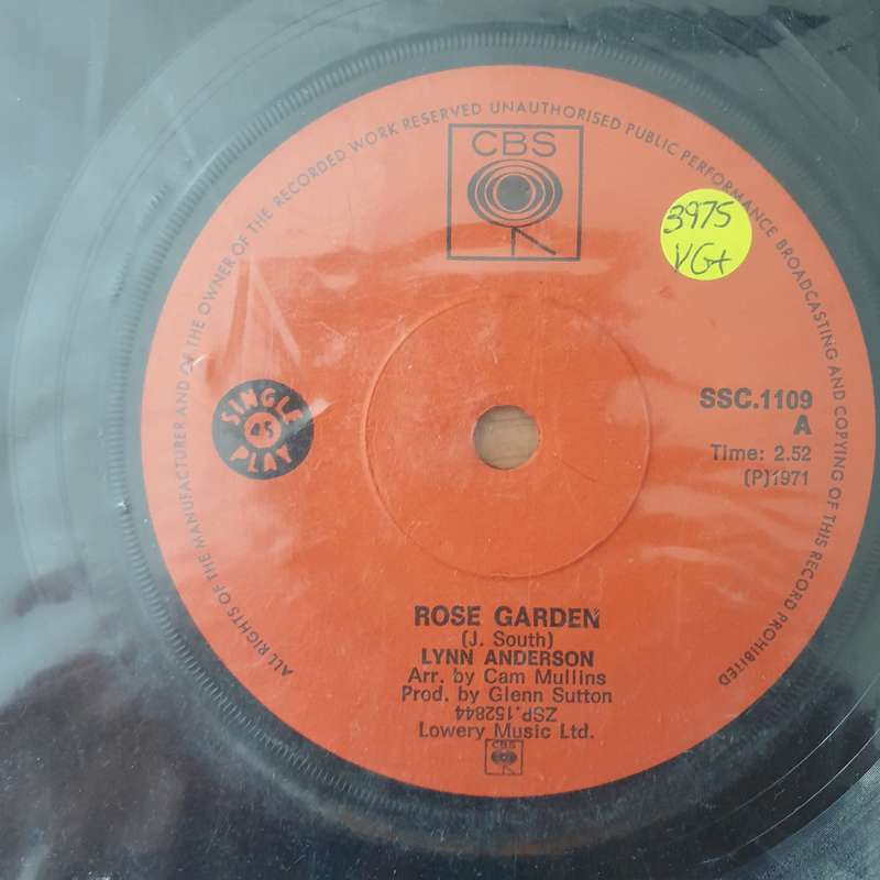 Lynn Anderson  Rose Garden / Nothing Between Us - Vinyl 7" Record - Very-Good+ Quality (VG+) (...