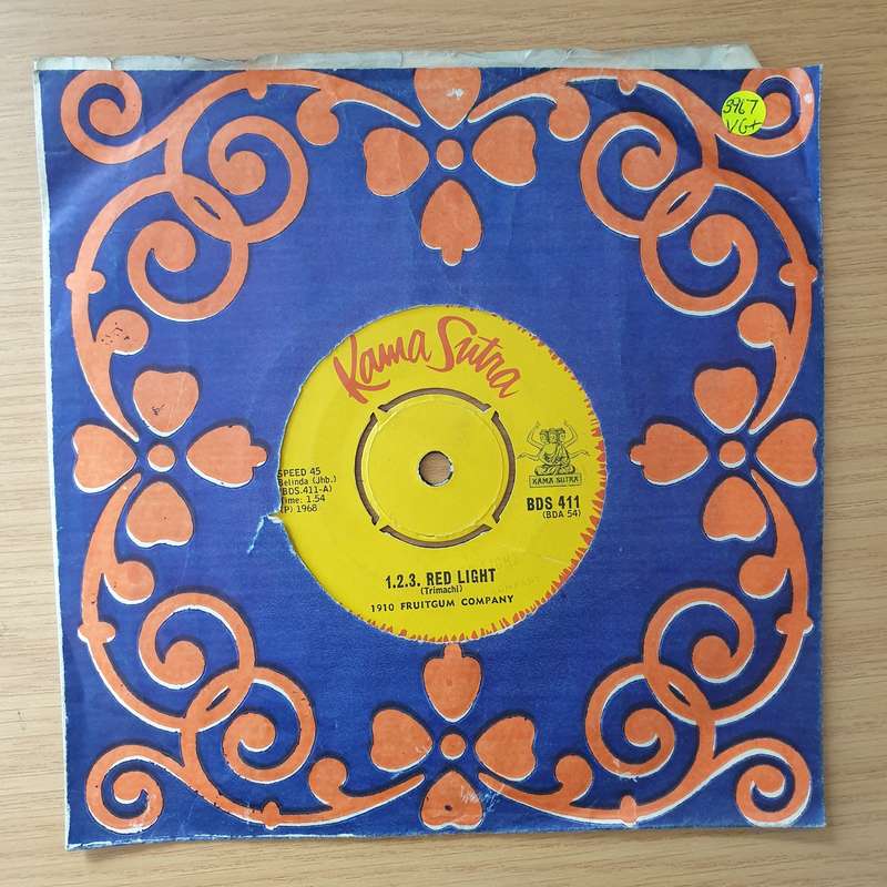 1910 Fruitgum Company  1, 2, 3, Red Light - Vinyl 7" Record - Very-Good+ Quality (VG+) (verygo...