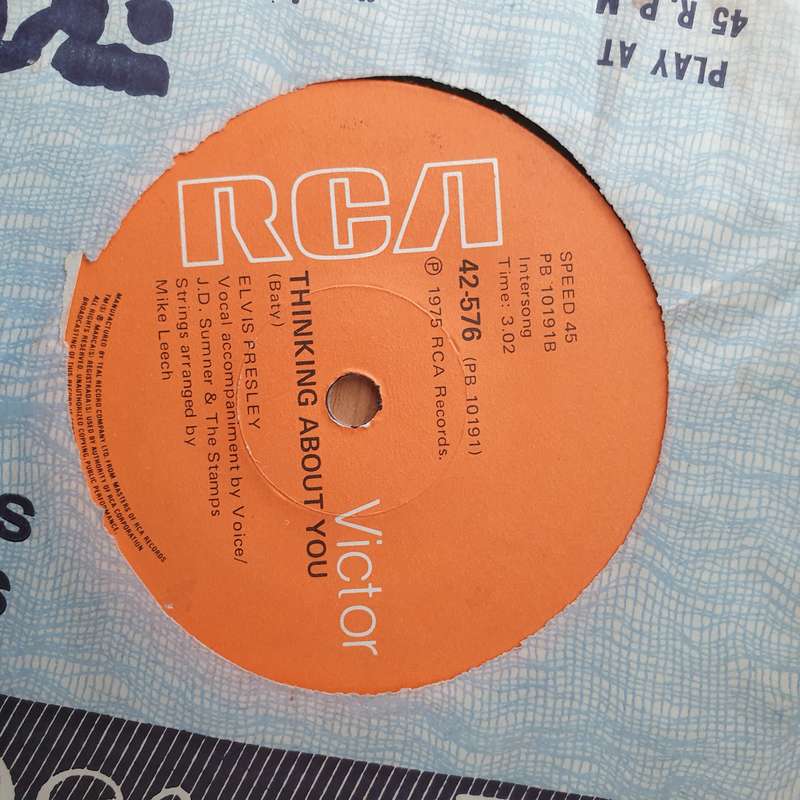 Elvis  My Boy / Thinking About You - Vinyl 7" Record - Very-Good+ Quality (VG+) (verygoodplus)