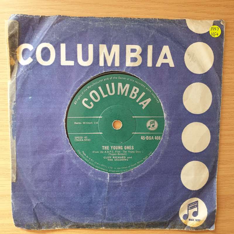 Cliff Richard And The Shadows  The Young Ones - Vinyl 7" Record - Very-Good+ Quality (VG+) (ve...