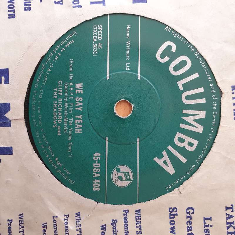 Cliff Richard And The Shadows  The Young Ones - Vinyl 7" Record - Very-Good+ Quality (VG+) (ve...