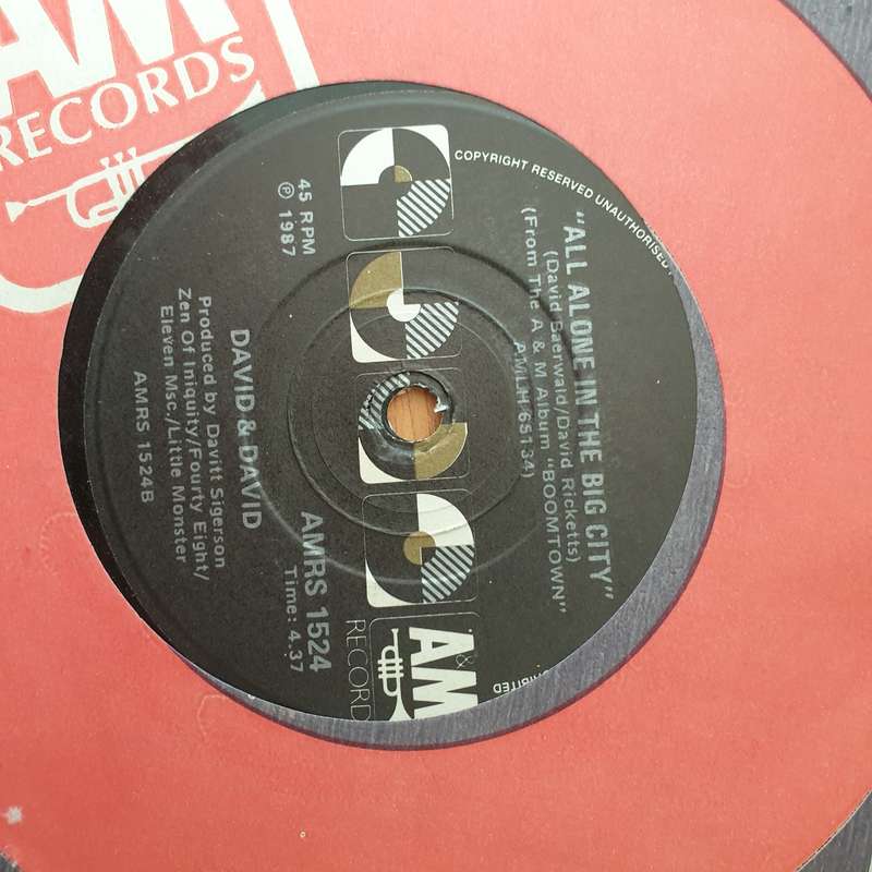 David & David  Swallowed By The Cracks - Vinyl 7" Record - Very-Good+ Quality (VG+) (verygoodp...