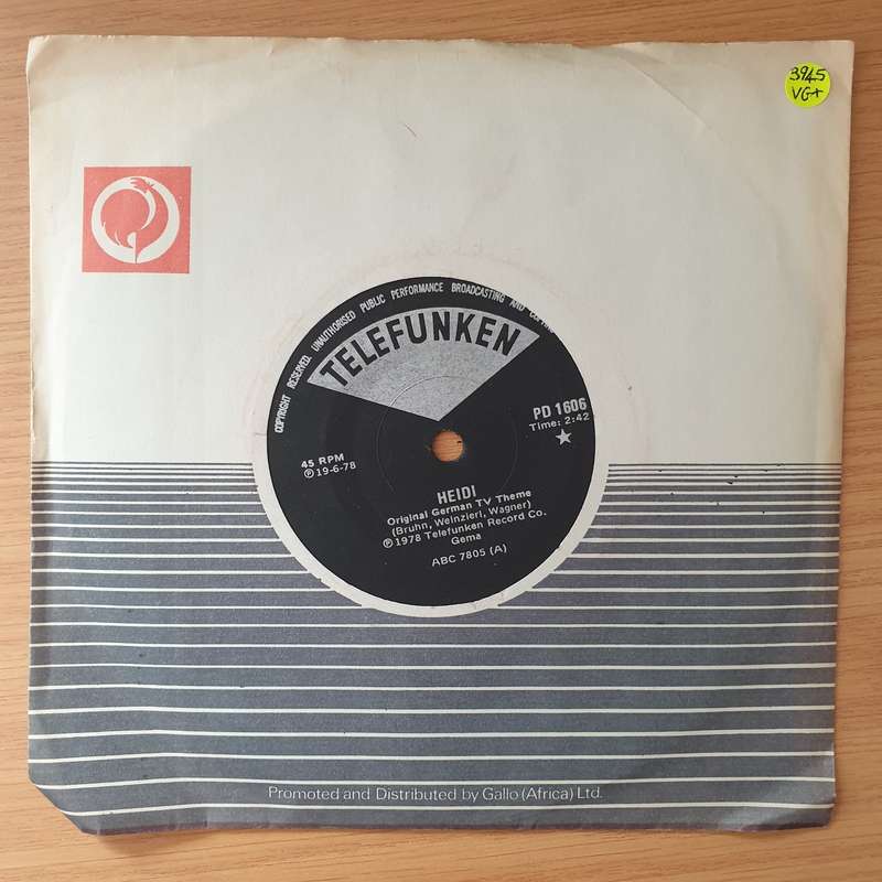 Gitti Und Erika  Heidi - Vinyl 7" Record - Very-Good+ Quality (VG+) (verygoodplus)
