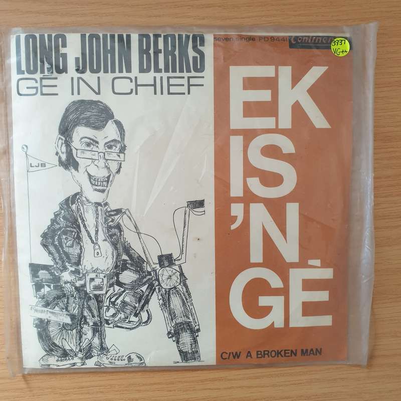 Long John Berks   Ek Is 'n Gé - Vinyl 7" Record - Very-Good+ Quality (VG+) (verygoodplus)