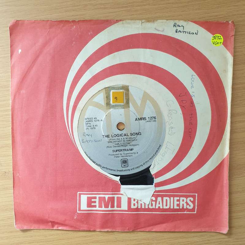 Supertramp   The Logical Song - Vinyl 7" Record - Very-Good+ Quality (VG+) (verygoodplus)