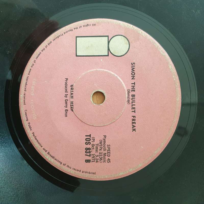 Uriah Heep  Look At Yourself / Simon The Bullet Freak - Vinyl 7" Record - Good+ Quality (G+) (...