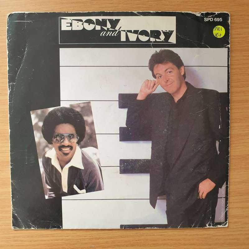 Paul McCartney  Ebony And Ivory - Vinyl 7" Record - Very-Good+ Quality (VG+) (verygoodplus)
