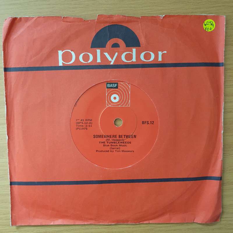 Tumbleweeds  Somewhere Between - Vinyl 7" Record - Very-Good+ Quality (VG+) (verygoodplus)