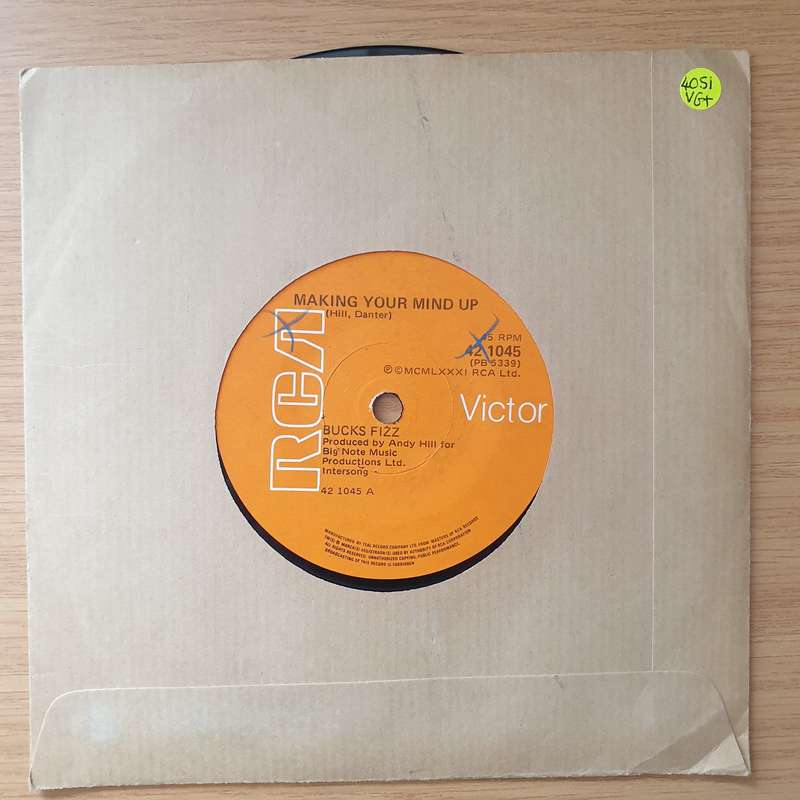 Bucks Fizz  Making Your Mind Up - Vinyl 7" Record - Very-Good+ Quality (VG+) (verygoodplus)