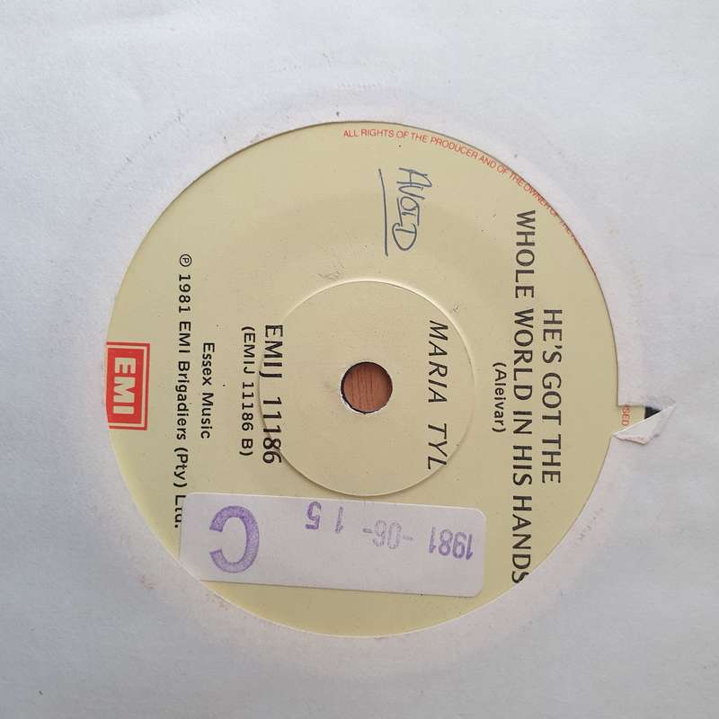 Maria Tyl  Blue Eyes Crying In The Rain / He's Got The Whole World In His Hands - Vinyl 7" Rec...