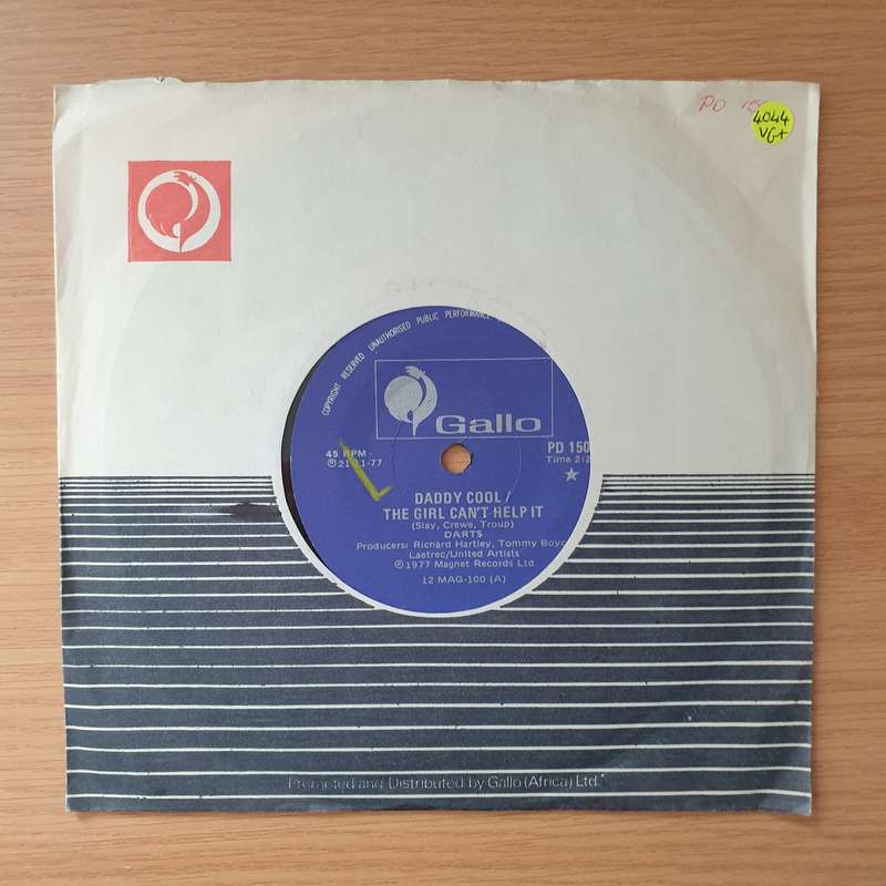 Darts  Daddy Cool / The Girl Can't Help It - Vinyl 7" Record - Very-Good+ Quality (VG+) (veryg...