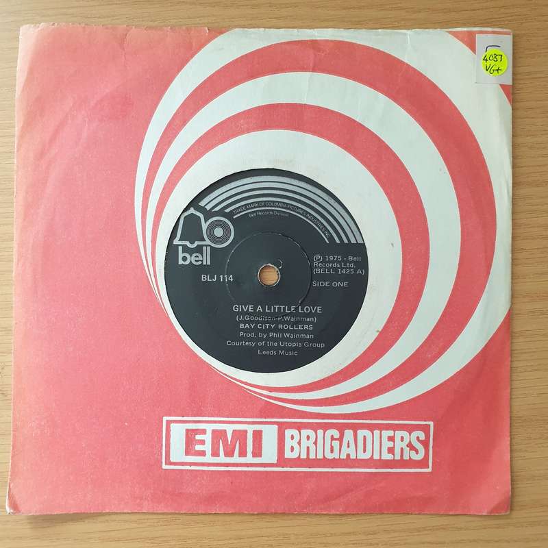 Bay City Rollers  Give A Little Love - Vinyl 7" Record - Very-Good+ Quality (VG+) (verygoodplus)