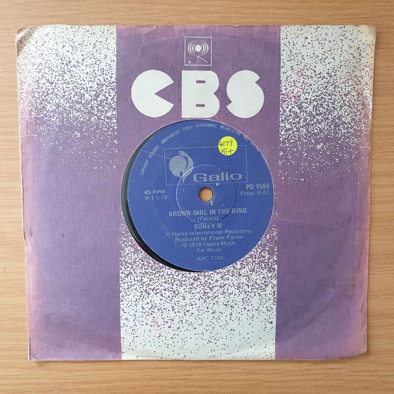Boney M.  Rivers Of Babylon / Brown Girl In The Ring - Vinyl 7" Record - Very-Good+ Quality (V...