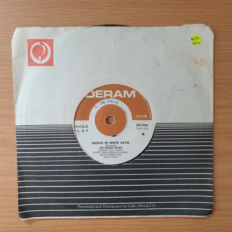 The Moody Blues  Nights In White Satin - Vinyl 7" Record - Very-Good+ Quality (VG+) (verygoodp...