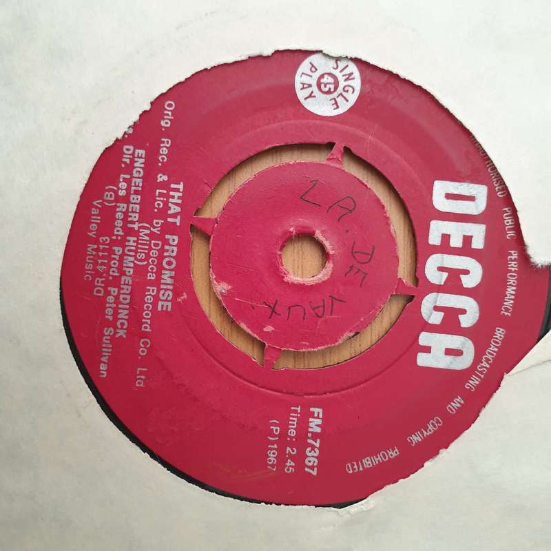 Engelbert Humperdinck  The Last Waltz / That Promise - Vinyl 7" Record - Very-Good Quality (VG...