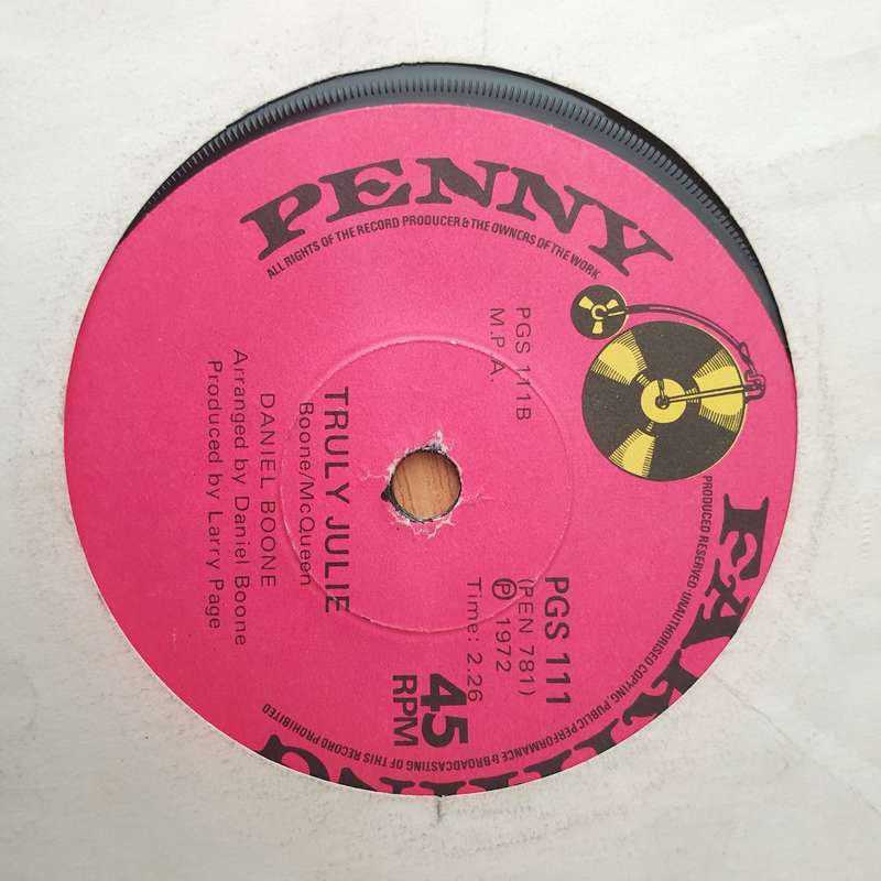 Daniel Boone   Beautiful Sunday - Vinyl 7" Record - Very-Good+ Quality (VG+) (verygoodplus)