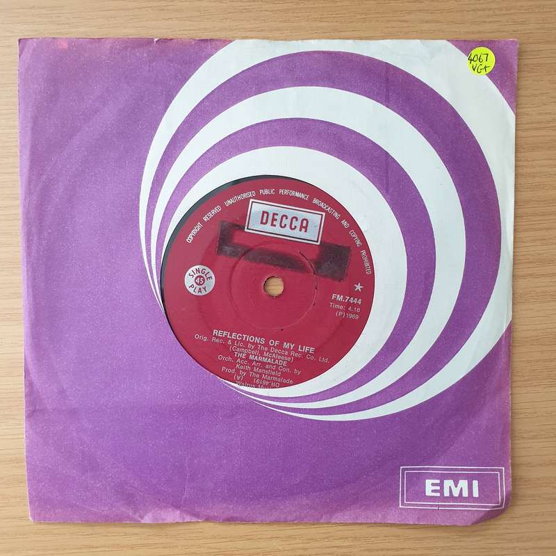 The Marmalade  Reflections Of My Life - Vinyl 7" Record - Very-Good+ Quality (VG+) (verygoodplus)